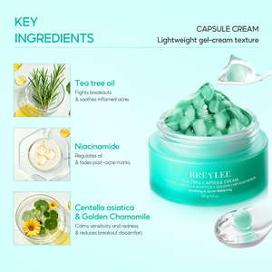 Crème en capsules BREYLEE TEA TREE ACNE Relief SOOTHING Oil CONTROL, soin hydratant pour la peau - Product Image 3