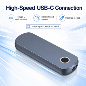 指纹加密 M.<span class=keywords><strong>2</strong></span> NVMe/SATA SSD 外壳 10Gbps USB3.<span class=keywords><strong>2</strong></span> Gen2 外接盒，适用于最大 8TB SSD - Product Image 3