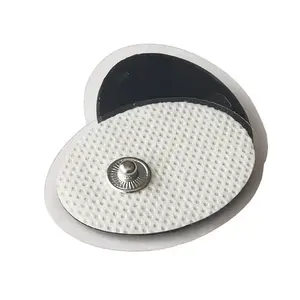 Cuscinetti per elettrodi a bottone ovale piccolo in tessuto di dimensioni personalizzate patch per elettrodi per terapia fisica - Product Image 3