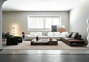 Sofás en Forma de L de Tela de <span class=keywords><strong>Lino</strong></span> para Sala de Estar Moderna, Muebles de Sala de Estar, Sofá Italiano de Lujo - Product Image 4
