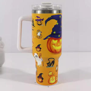 Gran oferta 5D SERIE DE Halloween 40oz taza de coche de gran capacidad 304 termo de vacío de acero inoxidable con asa para fiestas de agua - Product Image 5