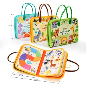 Customization learning preschool Educational Montessori Cloth quiet Book activities felt busy book board game for toddler