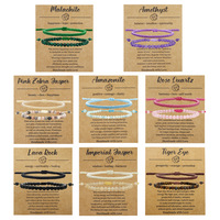 Bracelet tressé perlé en pierre, fait main, nœud Vajra tibétain, combinaison de perles de quartz rose, cadeau en jade – Meilleure vente