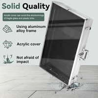 Vente en gros usine : Vitrine de présentation de cartes sportives TCG transparente, portable, en aluminium, moderne, antirouille, polie, personnalisée, avec étagère flottante