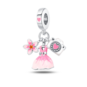 Breloques pendentifs style tourisme, avion, bagage, appareil photo, en cuivre plaqué argent, pour bracelets DIY, directement <span class=keywords><strong>de</strong></span> l'usine <span class=keywords><strong>de</strong></span> bijoux - Product Image 6
