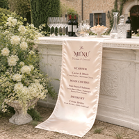 Nappe personnalisée pour menu et carte des vins, chemins de table de mariage, décoration pour mariage, fournitures et décorations de fête