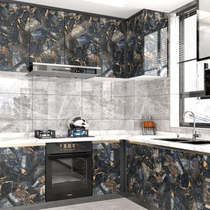 Adesivo Murale in Marmo ORON, Carta da Parati Autoadesiva Blu e Oro, Pannelli Murali <span class=keywords><strong>per</strong></span> Decorazione d'Interni - Product Image 4