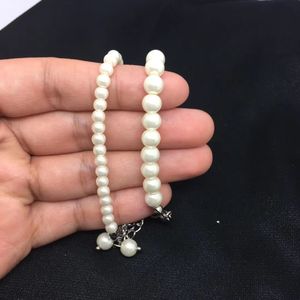 שרשרת פניני מים מתוקים טבעיים אלגנטיים 6 מ\"מ עם סוגר נירוסטה - תכשיט מתנה יוניסקס - Product Image 3