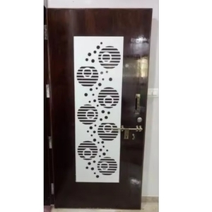 Autocollant de porte géométrique abstrait, motif circulaire moderne, autocollant décoratif pour la maison, le bureau et l'intérieur - Product Image 1