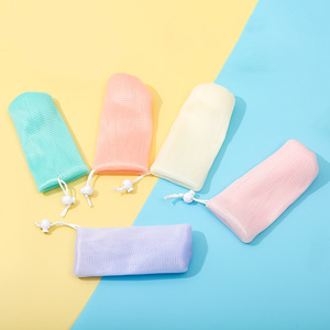 Exfoliating Foaming <b>Net</b> Mesh Cleanser Mesh Soap <b>Bag</b> Bath Drawstring Holder <b>Bag</b> With Drawstring Portable Soap Mesh Pouch - Product Image 2