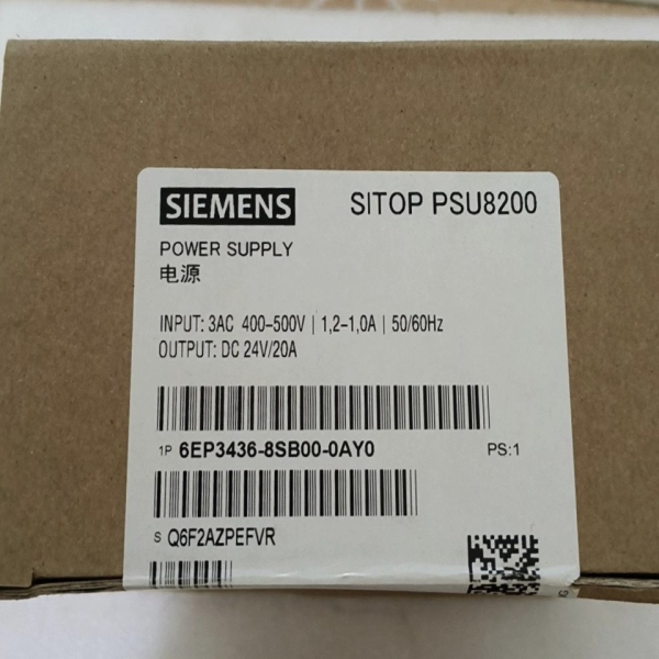 6EP34368SB000AY0 PSU8200 Power Supply 400500VAC 24VDC 20A