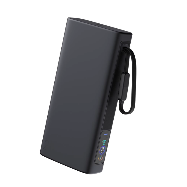 20000mAh 65W Laptop Power Bank with Built-in USB-C Cable - PD Fast Charging Portable Charger with Digital Display