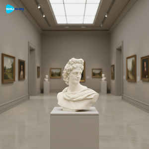 Statua in Marmo Fatta a Mano del Busto del Dio Greco-Romano Apollo, Scultura per Collezione Personale e Ornamento per Soggiorno - Product Image 4