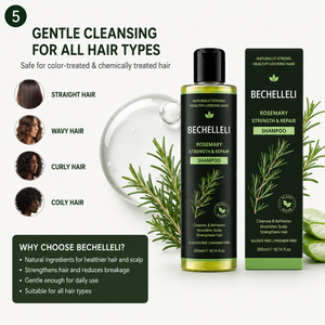 Champú Orgánico <span class=keywords><strong>de</strong></span> Romero <span class=keywords><strong>para</strong></span> Engrosar el Cabello, Fórmula con Queratina Hidrolizada <span class=keywords><strong>para</strong></span> Suavizar y Alisar, <span class=keywords><strong>para</strong></span> Cabello Fino y Caída del Cabello, 100 ml - Product Image 4