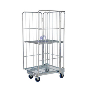 Entrepôt en acier pliable cage de stockage/conteneur à roulettes - Product Image 1
