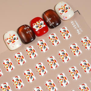 Pegatinas 3D para Uñas con Cabeza de <span class=keywords><strong>León</strong></span> del Año Nuevo Chino, Calcomanías Festivas en Relieve con Diseño de Danza del <span class=keywords><strong>León</strong></span> para <span class=keywords><strong>Manicura</strong></span> Cultural - Product Image 6