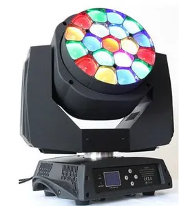 Projecteur lumineux de scène LED 19 pièces x 15W RGBW, éclairage avec tête mobile et fonction Zoom, lumières de fête, discothèque