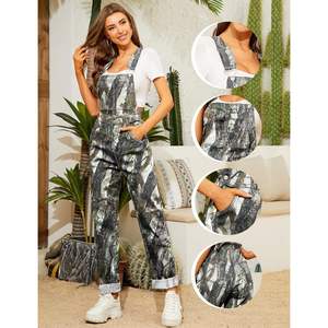 Combinaison de travail pour femme personnalisée, camouflage, en toile respirante, avec poches, tailles M, L, XL - Product Image 2