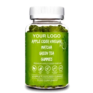 OEM Tisane biologique Thé vert matcha japonais ourson en gélatine pour perdre du poids Gommes cétone détox pour ventre plat