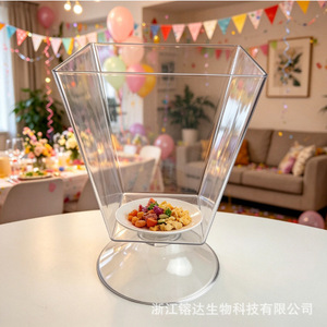 Rongda Square Transparent Plastic <b>Container</b> For Cakes Desserts Fruit Platters Party <b>Snacks</b> Modern Simple Style - Product Image 5