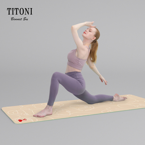 <span class=keywords><strong>TITONI</strong></span> Anti-déchirure Durable PU Surface Fitness Mat Chaud Rutschfeste Yogamatte 100% Tapis De Yoga Écologique Fond En Caoutchouc Naturel - Product Image 3