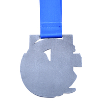 Médaille de ski avec logo personnalisé en argent antique Médailles personnalisées en émail argent antique Concevez votre propre prix de compétition Artisanat en métal