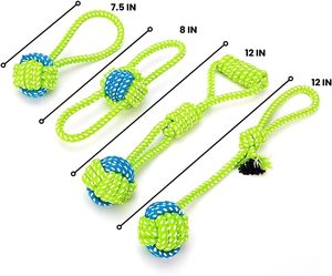 Juguetes Masticables para Perros al por Mayor, Productos Personalizados, Pelota de Algodón con Forma de Mancuerna, Cuerda de Algodón, Juguetes Interactivos de Lujo para Perros - Product Image 3