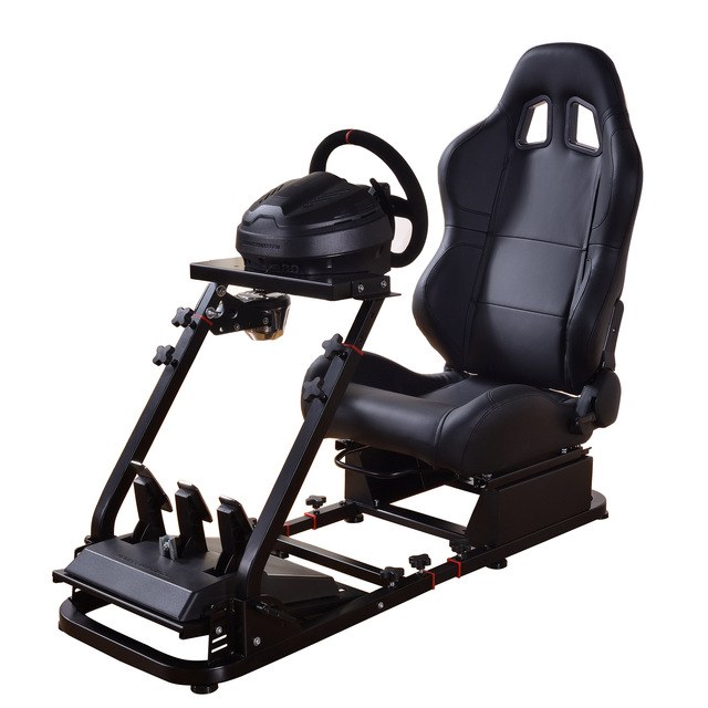 Racing Game Seats With Simulated Steering Wheel Mounts On The Ps5