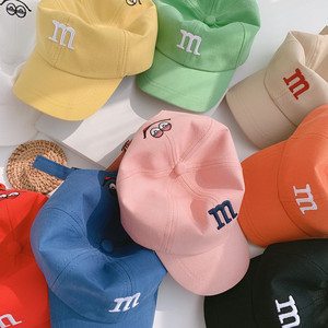Hete Verkoop Katoenen Kinderen Letter M 0-3 Jaar Oude Baseballpet Custom Logo <span class=keywords><strong>Kids</strong></span> Honkbalhoed - Product Image 5