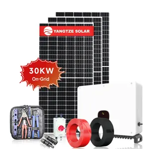 Sistema de energía solar de rejilla, 30kw, fabricación completa, precio de venta