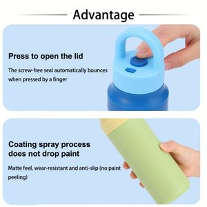 Custom 550ml 18oz Stainless Steel Tumbler New Insulated Vacuum Double Wall Thermal <b>Water</b> <b>Bottle</b> One Click Opening and Closing - Product Image 3