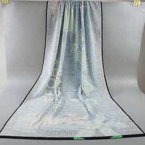 Écologique serviette 100 coton cabana beach serviette dimensions 75*150 cm logo personnalisé velours <span class=keywords><strong>tissu</strong></span> - Product Image 3