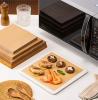 Papier sulfurisé double face, absorbant l'huile, résistant à l'huile, recyclable, de qualité alimentaire, pour plateaux de barbecue rectangulaires personnalisables