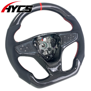 Accessoires d'intérieur de voiture Volant en fibre de carbone de style sport en cuir perforé personnalisé à LED RPM pour Chevrolet <span class=keywords><strong>Malibu</strong></span> - Product Image 4
