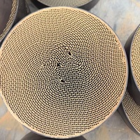 Revêtement de convertisseur catalytique de substrat en nid d'abeille de transporteur en métal Euro4 200cpsi pour le système d'échappement à trois voies automobile