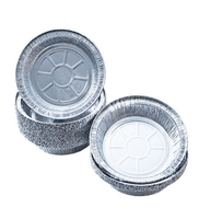 Barquette ronde jetable en aluminium écologique avec couvercles, qualité alimentaire, pour plats à emporter, plat de cuisson, récipient en plastique PP