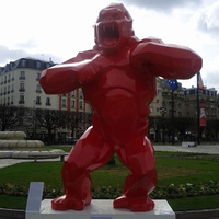 Statue de gorille de King Kong en résine moderne et créative personnalisée Style nordique Animal personnalisé Art déco Pop Art caractéristique