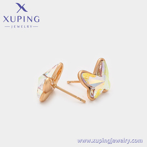 X000649668 XUPING joyería nueva gran oferta pendientes de mariposa personalizados 18K color lindo lujo elegante pendientes de cristal - Product Image 3