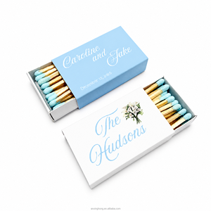 Boîtes d'allumettes personnalisées en gros pour mariage, avec impression de logo et texte, pour événements d'entreprise, réceptions et cadeaux invités - Product Image 1