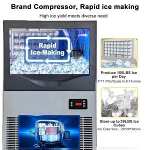 Thương mại Ice máy thép không gỉ làm mát bằng không khí nước Dispenser với Nugget Ice Maker Máy - Product Image 6
