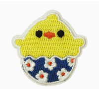 Patchs brodés de Pâques, lapin, poussin, œuf coloré, broderie sur ordinateur, applique, patchs pour vêtements de bébé, DIY