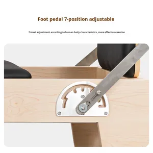 Machine de Pilates Reformer en bois, équipement professionnel d'entraînement du tronc pour la maison, la salle de sport et le studio de Pilates - Product Image 2