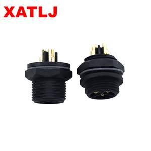 2 3 4 5 9-Pin IP68 Водонепроницаемый Кабельный разъем позолоченный прямой штекер мужской женский латунный 25A литой интегрированный Тип - Product Image 6
