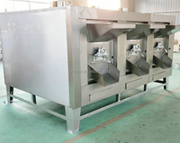 Grande machine à torréfier les noix à double cylindre de grande capacité pour la transformation commerciale des collations, machine à torréfier les arachides, le soja et le maïs
