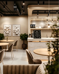 Diseño Interior de Cafetería de Lujo Industrial Moderno, Solución Integral de Mobiliario Personalizado para Cafeterías y Tiendas Minoristas - Product Image 4