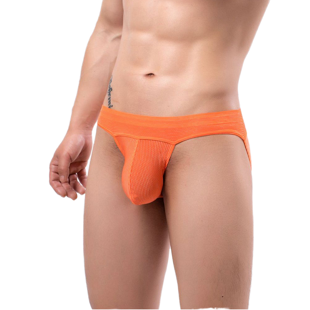 SDH-CMF379 Men's Briefs Sexy Underwear with Logo Waist Woven Silk Bikini Thong Design Plain Boxer Panties Disposable