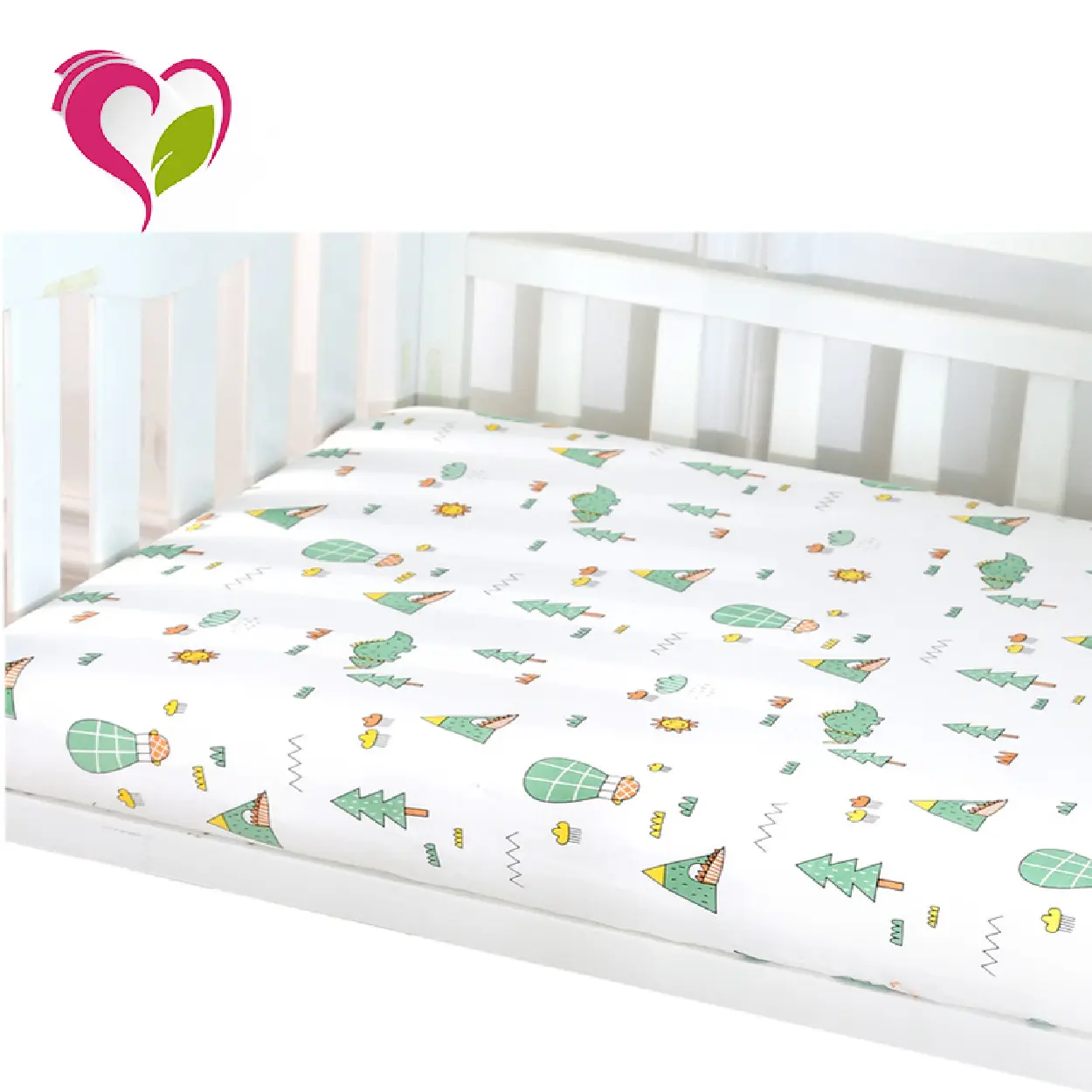 Super Comfortable Crib Pad Cover Baby Fitted Bed Sheet Waterproof Mattress Protector Woven Zhejiang 40 100% Cotton Kids Sheets