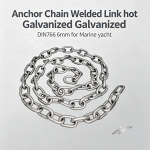 Chaîne d'ancrage hydrodynamique à maillons soudés, galvanisée à chaud, DIN766 6 mm pour yacht marin - Product Image 3