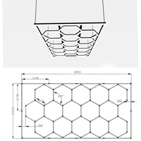 SUEZ – lampe Led en forme de nid d'abeille, usine chinoise, magasin de détail de voiture, équipement de lavage de voiture
