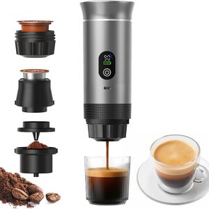 Cafetera Espresso Portátil, Funciona con Batería, Recargable, Máquina de Café de Viaje, Acero Inoxidable, Totalmente Automática, 20 Bares de Presión - Product Image 1